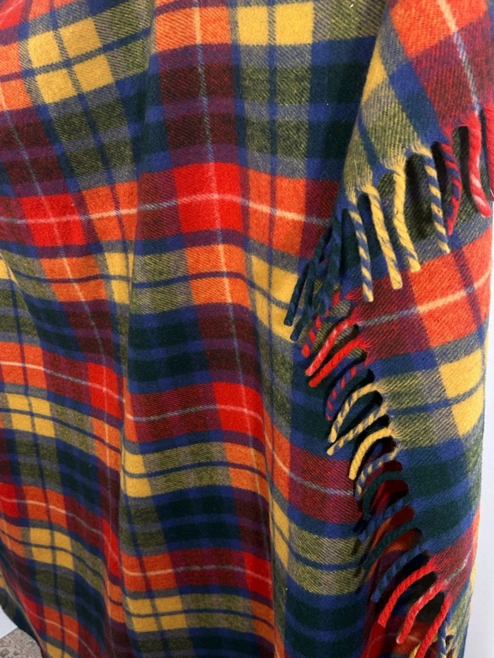 Hudson’s Bay Buchanan Plaid Wool Travel Rug Blanket Throw 52x64 Vintage Tartan